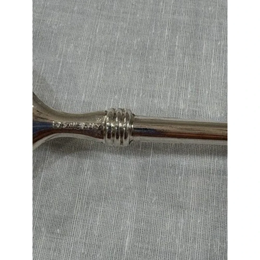 Vntg Silver Plated Serving Spoon Mid Century Modern Made In Italy